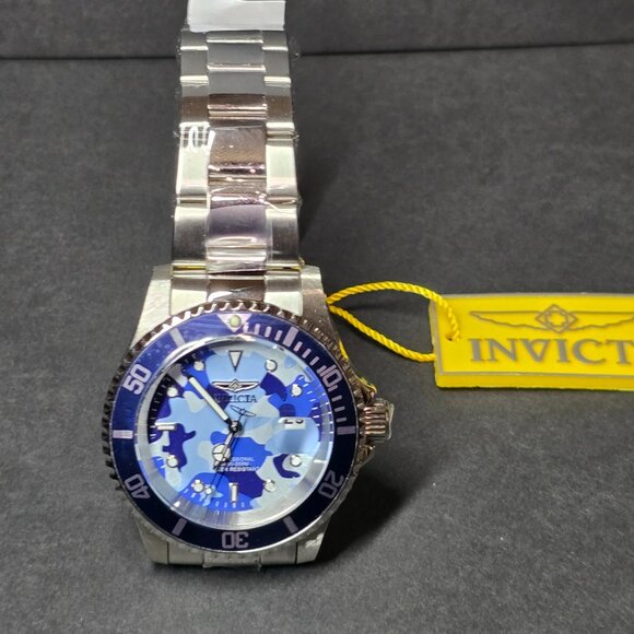 Invicta Pro Diver Men's Watch - 40mm, Steel, Blue Camo(48570) - Picture 5 of 11